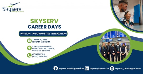 Skyserv Career Days: Έρχονται στην Κύπρο!